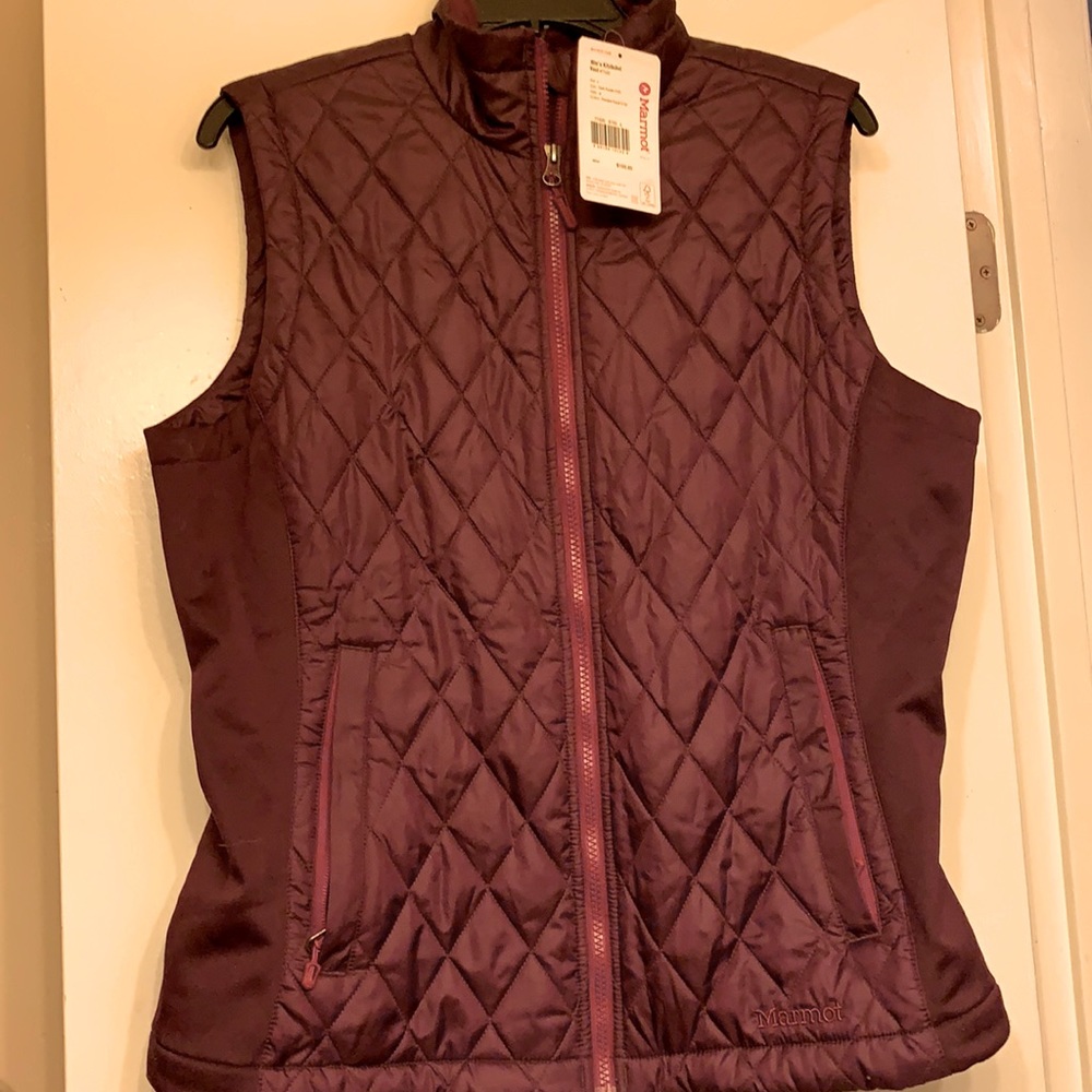 NWT Marmot dark purple vest sz L